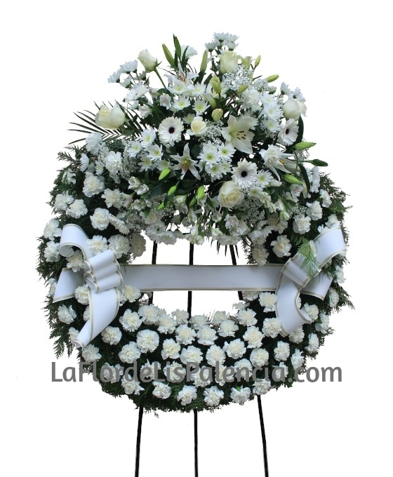 Corona Funeraria Blanca